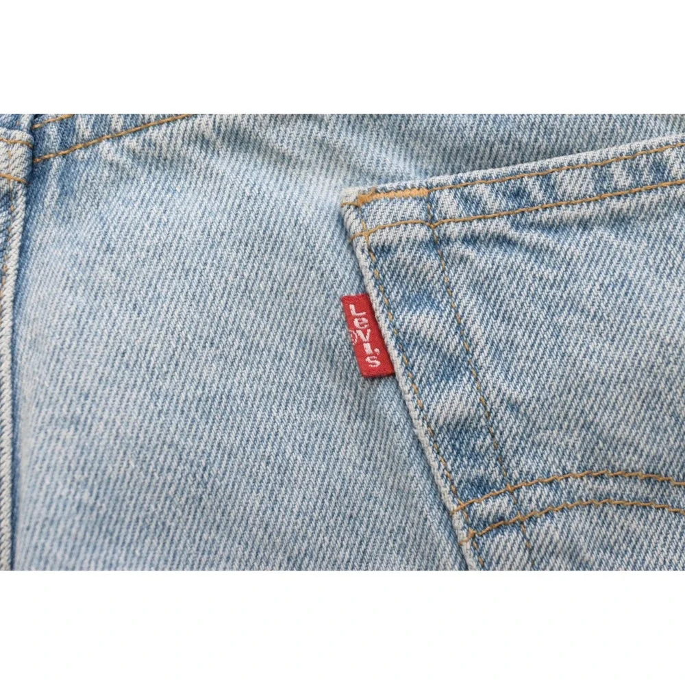 VTG Levi's 505 Regular Fit Denim Shorts Mens 36‎ Light Wash Blue Excellent Jorts